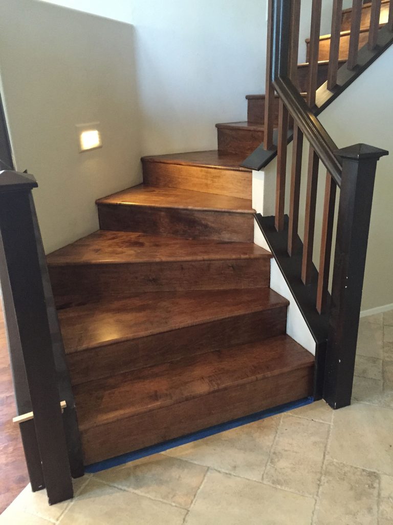 Existing Stair Case Refinished On-Site